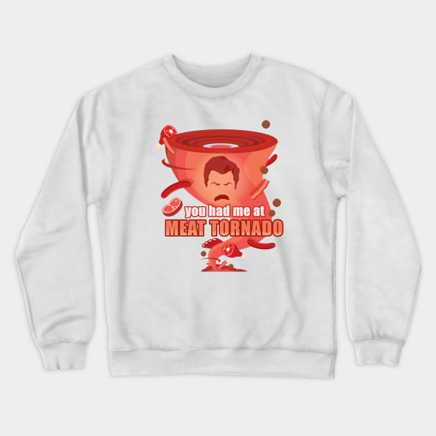 You had me at Meat Tornado Crewneck Sweatshirt by Sam Potter Design